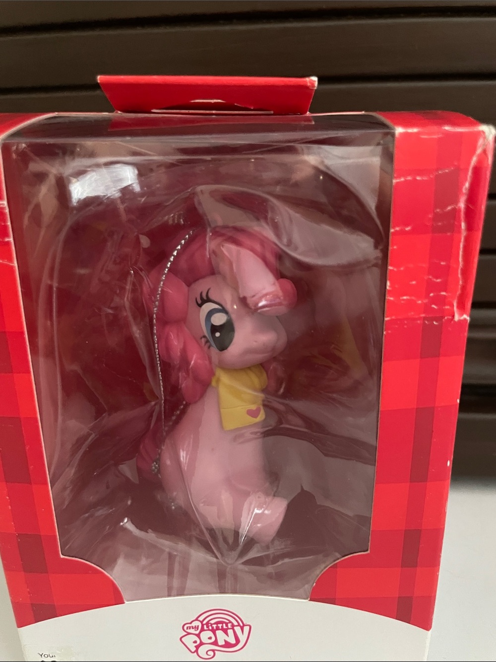 Hasbro Pink My Little Pony Holiday Ornament with Yellow Scarf